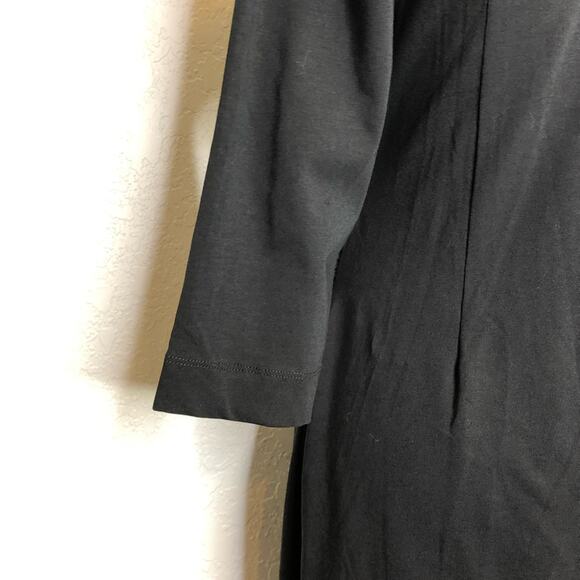 Soft Surroundings black faux wrap dress size Petite Small - Picture 8 of 13
